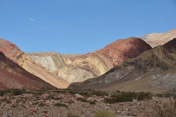 A magnífica paisagem do lado argentino do Paso San Francisco, na região de Fiambala, a caminho do Chile